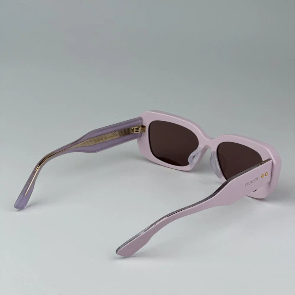 Gucci GG1531SK 003 BRAND NEW Sunglasses Pink Brown Unisex Rectangle